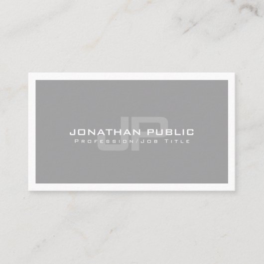 プロフェッショナルエレガントモノグモダンラムプレーントレンディー 名刺 (正面)