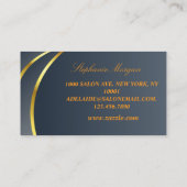 プロフェッショナルエレガントモノグモダンラム 名刺 (裏面)