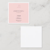 プロフェッショナルエレガントモノグラムお洒落デザインラグジュアリー スクエア名刺 (正面/裏面)