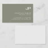 プロフェッショナルエレガントモノグラムのデザイン 名刺 (正面/裏面)