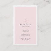 プロフェッショナルエレガントモノグラムデザインシンプルプレーン 名刺 (裏面)