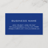 プロフェッショナルエレガントモノグラムプレーンダークブルー 名刺 (裏面)