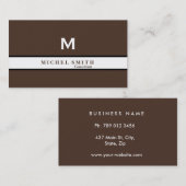 プロフェッショナルエレガントモノグラム美容師金ゴールド 名刺 (正面/裏面)