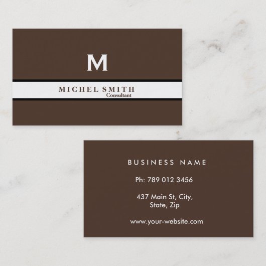 プロフェッショナルエレガントモノグラム美容師金ゴールド 名刺 (正面/裏面)