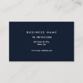 プロフェッショナルエレガントモノグラモダンムブルー&ホワイト 名刺 (裏面)