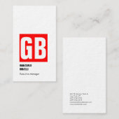 プロフェッショナルエレガントモノグラモダンム厚い贅沢 名刺 (正面/裏面)