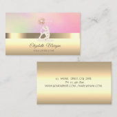 プロフェッショナルエレガントヨガインストラクターガールチャクラ 名刺 (正面/裏面)