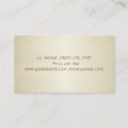 プロフェッショナルエレガントヨガガールムーンサン 名刺 (裏面)