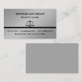 プロフェッショナルエレガントラグジュアモダンリー弁護士ブラック 名刺 (正面/裏面)