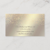 プロフェッショナルエレガントラグジュアリーゴールデン/ブロンズ紙吹雪 名刺 (裏面)
