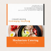 プロフェッショナルエレガントレストラン及び食品ケータリング 名刺 (外部フラット)