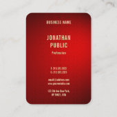 プロフェッショナルエレガントレッドダマスク金ゴールド文字テンプレート 名刺 (裏面)