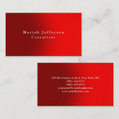 プロフェッショナルエレガントレッドミニマルモダンリスト 名刺 (正面/裏面)