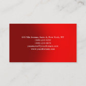 プロフェッショナルエレガントレッドミニマルモダンリスト 名刺 (裏面)