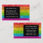 プロフェッショナルエレガントレモダンインボーグリッターLGBT 名刺 (正面/裏面)