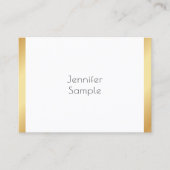 プロフェッショナルエレガントレンディテンプレート金ゴールドホワイト 名刺 (正面)