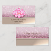 プロフェッショナルエレガントロータスグリッタリー《写真》ぼけ味 名刺 (正面/裏面)