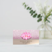 プロフェッショナルエレガントロータスグリッタリー《写真》ぼけ味 名刺 (スタンド正面)