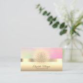 プロフェッショナルエレガントロータスフラワーヨガインストラクター 名刺 (スタンド正面)