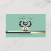 プロフェッショナルエレガントロータスムーンストライプズMint Green 名刺 (正面)