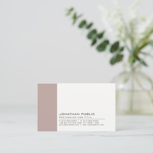プロフェッショナルエレガントヴィンテージカラークリエイティブプレーン 名刺 (スタンド正面)