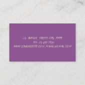 プロフェッショナルエレガントヴィンテージバイオレット、花 名刺 (裏面)