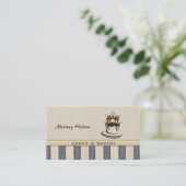 プロフェッショナルエレガントヴィンテージリネンケーキ&ベーカリー 名刺 (スタンド正面)