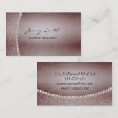 プロフェッショナルエレガントヴィンテージルックダマスク真珠 名刺 (正面/裏面)