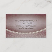 プロフェッショナルエレガントヴィンテージルックダマスク真珠 名刺 (裏面)