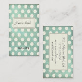 プロフェッショナルエレガントヴィンテージ水玉模様 名刺 (正面/裏面)