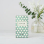 プロフェッショナルエレガントヴィンテージ水玉模様 名刺 (スタンド正面)