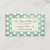 プロフェッショナルエレガントヴィンテージ水玉模様 名刺 (裏面)