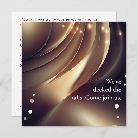 プロフェッショナルエレガント企業のパーティの招待状 招待状 (正面/裏面)