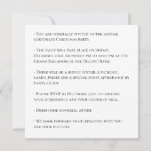 プロフェッショナルエレガント企業のパーティの招待状 招待状 (裏面)