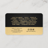 プロフェッショナルエレガント公証人署名エージェントフォト 名刺 (裏面)