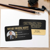 プロフェッショナルエレガント公証人署名エージェントフォト 名刺