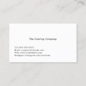 プロフェッショナルエレガント写真野菜シェフ 名刺 (裏面)