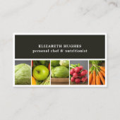 プロフェッショナルエレガント写真野菜シェフ 名刺 (正面)