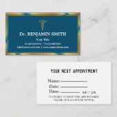 プロフェッショナルエレガント医療気にアポイントメントカード 予約カード (正面/裏面)