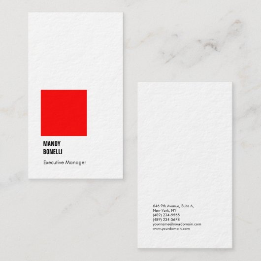 プロフェッショナルエレガント厚モダン高級トレンディー 名刺 (正面/裏面)