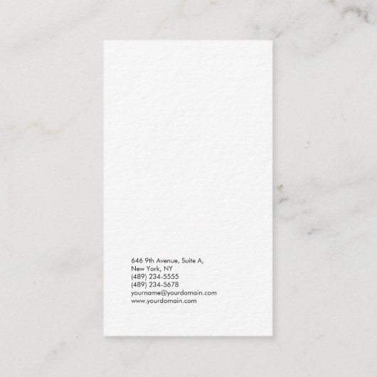 プロフェッショナルエレガント厚モダン高級トレンディー 名刺 (裏面)