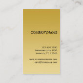 プロフェッショナルエレガント名刺ブラックと金ゴールド 名刺 (裏面)