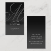 プロフェッショナルエレガント名刺ブラックグレー 名刺 (正面/裏面)