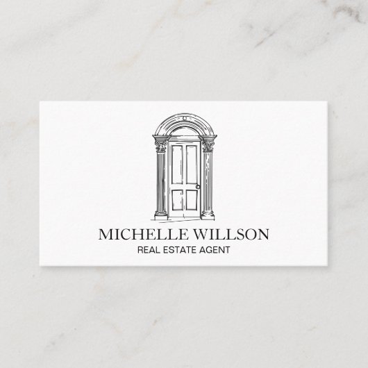 プロフェッショナルエレガント実在不動産仲介業者 名刺 (正面)