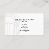 プロフェッショナルエレガント実在不動産仲介業者 名刺 (裏面)