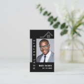 プロフェッショナルエレガント実在財産不動産仲介業者事業 名刺 (スタンド正面)