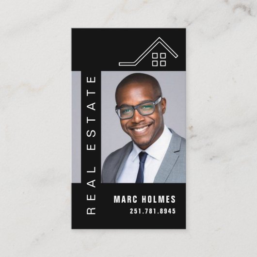 プロフェッショナルエレガント実在財産不動産仲介業者事業 名刺 (正面)