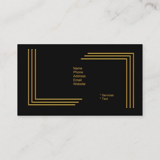 プロフェッショナルエレガント専門金ゴールドハンマー 名刺 (裏面)