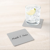 プロフェッショナルエレガント平易ミニマル書 スクエアペーパーコースター (インサイチュ)