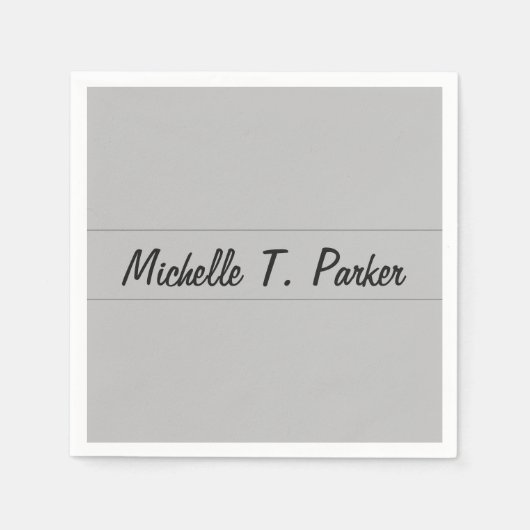 プロフェッショナルエレガント平易ミニマル書 スタンダードカクテルナプキン (正面)
